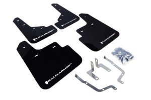 Mazda Mazda3 Mud Flap Kit - Rally Armor - UR Series - Black with White Logo - `14-`18